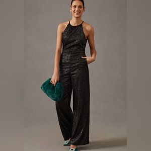 Black Maeve Sequin Jumpsuit